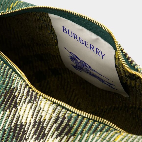 Medium Peg Shoulder Bag - Burberry - Nylon - Green - Picture 4 of 4
